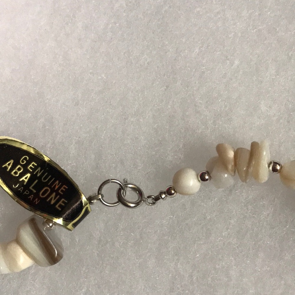 Vintage Japan Genuine Abalone Shell Bead Necklace - Picture 8 of 9